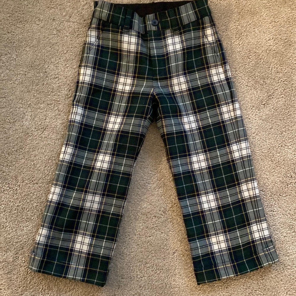 Janie & Jack Christmas plaid pants